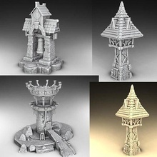 collection - houses middle ages architecture interior exterior building city street window urban retro knight village town gate house 3d print model - Mito3D