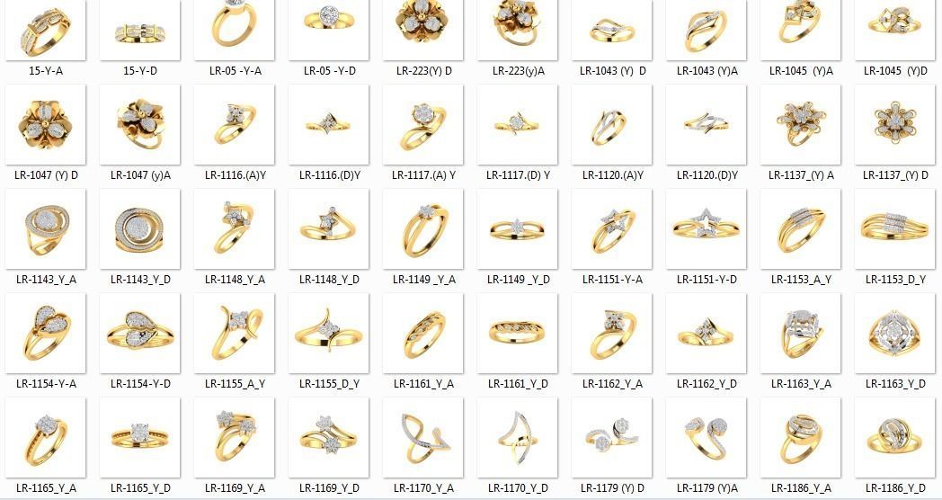 Sammlung 84 Damen-ring 3dm jcd render-details Schmuck gem Hochzeit engagement Juwel bedruckbar ist diamond Silber gold sterling weiß genial ring Diamant-ring cocktail-ring Ringe 3D print model - Mito3D