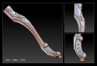 collection legs 3d stl model relief cnc furniture leg design ornamental artfrom zbrush artcam printer router cabriole carved carver3d machining engraver house 3d print model - Mito3D