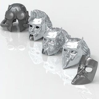 coleção máscaras banda fantasma bc mascarar Bruxas cara Rocha Tobias forjamento papai canibal ghoulette emérito cardeal cópia reina arte esculturas 3d print model - Mito3D