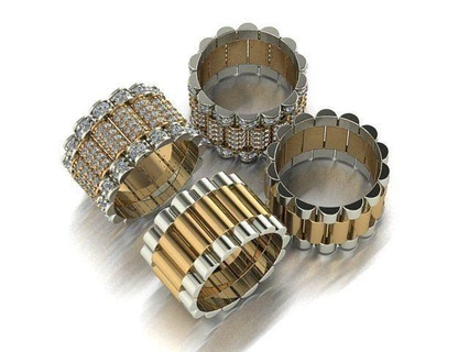 collection men rings printable patrick jewelry pendants cuban ring rap hip hop hiphop shayeste design gang luxury cad man women diamond usa 3d print model - Mito3D