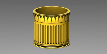 toplama Roma sütunları halkalar şeklinde yüzük takı altın Gümüş moda yazdırılabilir mücevher sterling platin sütun parlak güzellik nişan yüzüğü 3d print model - Mito3D