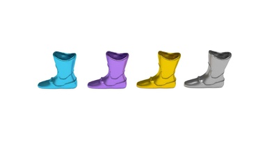 colored boot vase package 3d print architecture decor home modern house 3d print model - Mito3D