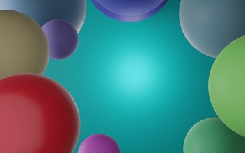colorful balls design shining gradient abstract bright balloon illustration art mathematical 3d print model - Mito3D