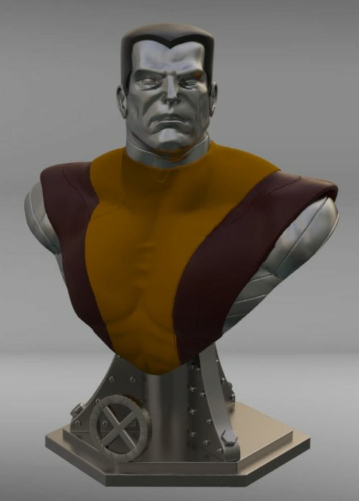 colossus bust of comic book character coloso marvel zbrush busto art arte arts escultura sculpture esculpture3d statue xmen x men sculptures 3D print model - Mito3D