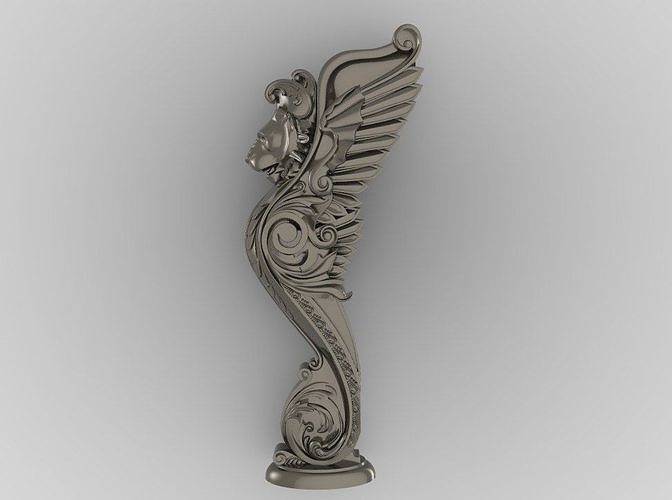 colonna legna arte cnc arredamento barocco stl stile sculture 3D print model - Mito3D