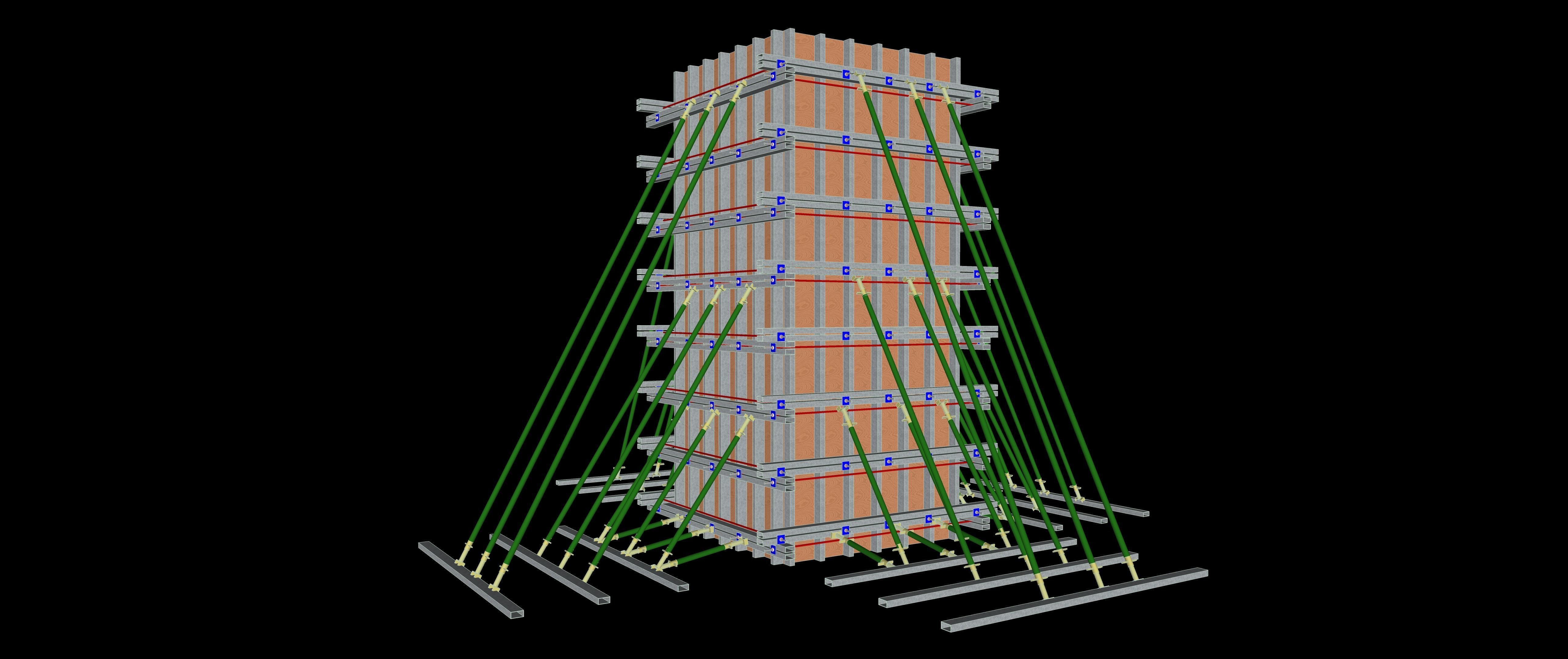 coluna cofragem laje banda mísula arquitetônico construção componente arquitetura ciência engenharia 3D print model - Mito3D