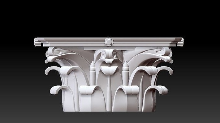 column head architectural wall sculpture classic building decor decoration art sculptures 3d print model - Mito3D