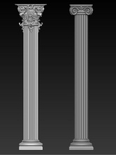 pacco colonne collezione 3d modello scultura arredamento figura sollievo marmo monumento fallimento architettonico sculture scolpito classico barocco legna capitel ionico corinzio dorico arte 3d print model - Mito3D