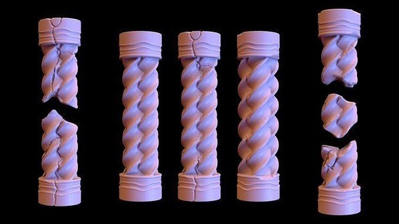 columns pack 28mm 32mm resin wargame boardgame toy art dark elf games toys games toys game accessories game accessories  3d print model - Mito3D