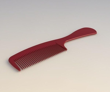 comb simple best design hair brush barber hairdresser salon science engineering 3d print model - Mito3D