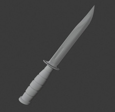 combat knife sharp weapon danger sword tool bladed hobby diy 3d print model - Mito3D