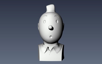 personaggio dei fumetti busto il striscia reporter in bianco e nero statua miniatura epax x1 anycubic la pietra marmo opere d'arte art scultura sculture 3d print model - Mito3D