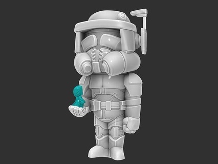 comandante cody bibita pop Guerre stellari sodapop funko stella guerre Giochi giocattoli 3d print model - Mito3D