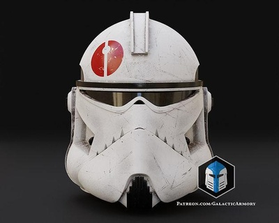 comandante ne casco estrella guerras clon soldado ciencia fi guerra Galaxias pasatiempo bricolaje diy 3d print model - Mito3D