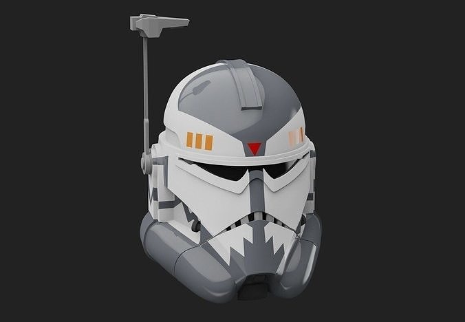 comandante lupo casco tcw 3d Stampa File stl clone guerre Guerre stellari stella cody rex vaughn neyo eco arco soldato Giochi giocattoli 3D print model - Mito3D