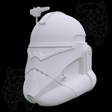 comandante wolffe capacete guerra estrelas cosplay 3d adereços impressão clone passatempo faça 3d print model - Mito3D