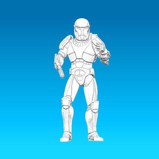 commando cloner étoile guerres étoiles espace jedi sabre laser vader sith dark stormtrooper sci soldat clonecommando Jeux art sculptures 3d print model - Mito3D