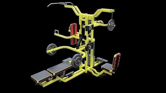commercial plated gym equipment steel machinery technology machine illustration house accessories 3d print model - Mito3D