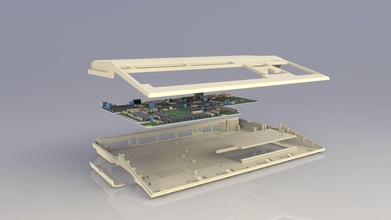 commodore amiga 500 3d imprimé enceinte a500 ancien ordinateur rétro impression cas gaine imprimable vidéo jeu diy matériel loisir électronique 3d print model - Mito3D