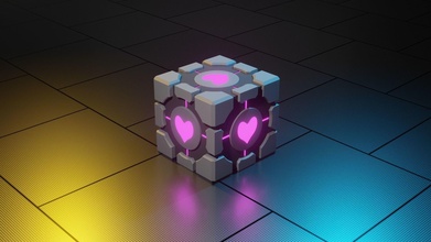compagnon cube jouet jeu portail forme 3dprint cœurs jouets compagnoncube Jeux 3d print model - Mito3D