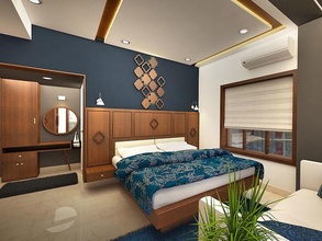 complete bedroom furniture bed room interior dresser bedding design luxury family house 3d print model - Mito3D