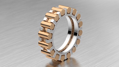 compound-Mann-ring Schmuck band gold Juwel bedruckbar ist ring Ringe rose weiß gelb Platin zwei Ton Silber sterling Mode-ring Mann 3d print model - Mito3D