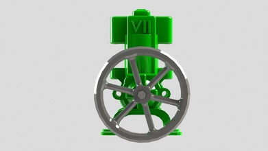 comprimé air moteur v2 travail modèle machinerie équipement technologie puissance simplicité industriel 3dprint 3d imprimé figure pneumatique loisir diy mécanique pièces 3d print model - Mito3D