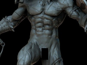conan nsfw 3d drucken krieger barbar 3dprinter bodybuilder ritter brutal schlacht axt nacktheit schwert übermensch majestät claymore kunst skulpturen 3d print model - Mito3D
