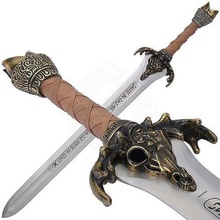 conan sword - real size barbarian redsonja axe skull weapon knife steel knight medieval red sonja valeria glamdring cosplay replica hobbie blade anduril art sculptures 3d print model - Mito3D