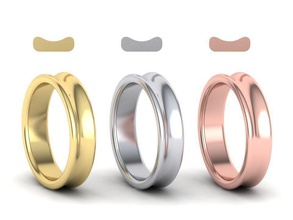 concavo classica banda di nozze 5 mm larghezza anello classico bande solid ring matrimonio usa il canada europa germania francia stampabile anelli gioielli set 3d print model - Mito3D