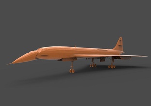 concord fighter jet concorde supersonic passenger sst airliner generic plane aircraft aviation jetliner air airplane transport business turbine bac turbojet games toys 3d print model - Mito3D