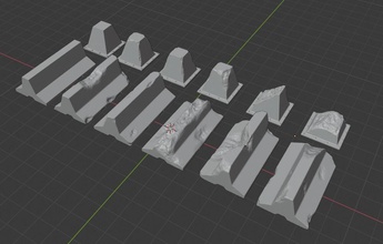somut bariyer ejderha diş savaş oyunları ejderha dişi oyunu 3dprint yazdırılabilir bilimkurgu warhammer araları açılmak sonsuzluk arazi minyatür 28mm oyunlar masa oyuncaklar minyatürler anti tank merdivenleri yazı tahtası 3d print model - Mito3D