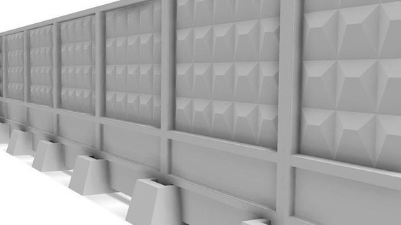 Somut çit 1 120 ölçek tt model demiryolu Yerleşim diyorama mimari duvar taş dış yazıcı sla fdm hobi kendin yap 3d print model - Mito3D