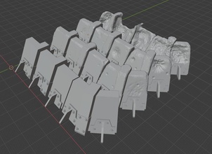 concrete trenches wargame barrier 3dprint printable scifi warhammer fallout infinity terrain miniature 28mm games boardgame toys miniatures board 3d print model - Mito3D