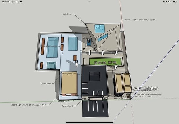 condominio edificio modelo sombreador estructura 3dmodel cgtrader paisaje vivo casa decoración 3d print model - Mito3D