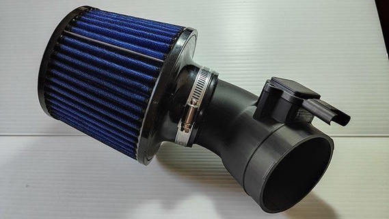 cone air filter adapter flow cold intake hose car engine horsepower abs asa pipe vehicle modification tuning european sport performance hobby diy automotive 3d print model - Mito3D