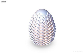 cone or egg scales 3dprint hardsurface highpoly house decor 3d print model - Mito3D