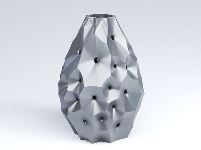 conica vaso cono fiore pentola ornamentale geometrico forma voronoi astratto casa decorativo soggiorno interni architettura design arte retrò decorazione casalinghi casa arredamento 3D print model - Mito3D