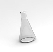 conical flask 500ml chemistry lab test doctor medical medicine science research biology micro health scientific molecule organism infection hospital classroom clinic surgical 3d print model - Mito3D