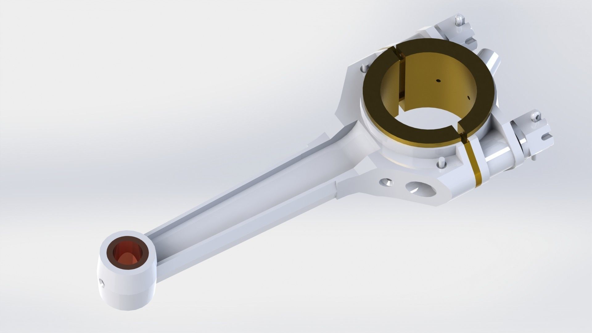 conectando cajado an ic motor gasolina diesel pistão cilindro equipamento eixo mecânico ciência engenharia 3D print model - Mito3D