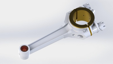 connecting rod an ic engine petrol diesel piston cylinder equipment shaft mechanical science engineering 3d print model - Mito3D