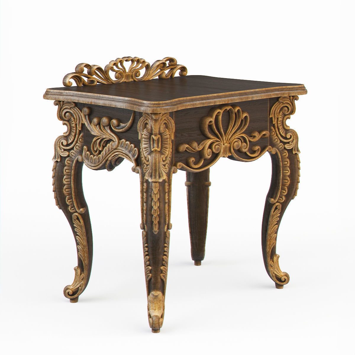console classic house table carved wooden desk furniture baroque roccoco jumbo cnc artcam antique nightstand luxury cocktail tea night elegant barocco 3D print model - Mito3D