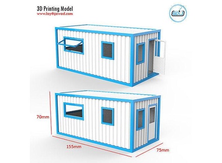 container house location worker work facility architectural engineer building constructing iron structure 3d print model - Mito3D