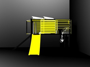 contenitore casa capannone piccola minimo 8m beachhouse spiaggia partito all'aperto 3d print model - Mito3D