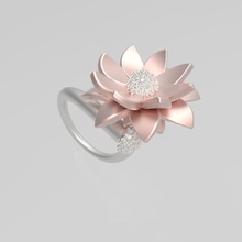 contemporáneo loto anillo joyería moderno moda joya anillos 3d print model - Mito3D
