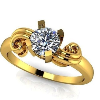 contemporâneo promessa anel detalhes 3d modelo Anel compromisso joalheria argolas diamante noivado imprimível ouro mulheres coquetel flor nupcial Casamento proposta 3d print model - Mito3D