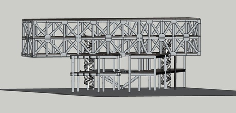 contemporáneo acero proyecto diseño escalera construcción haz columna tubo arquitectura moderno braguero Arte 3d print model - Mito3D