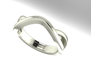 contour wedding ring printable gold band jewelry rings 3d print model - Mito3D