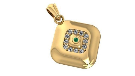 convesso pendente oro argento stampabile splendente prezioso design gioielleria ciondoli 3d print model - Mito3D